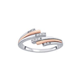 Gleaming Two Toned Diamond Finger Ring - Image 2 - GEMHUB