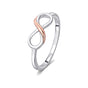 Infinity Design Platinum and Rose Gold Finger Ring