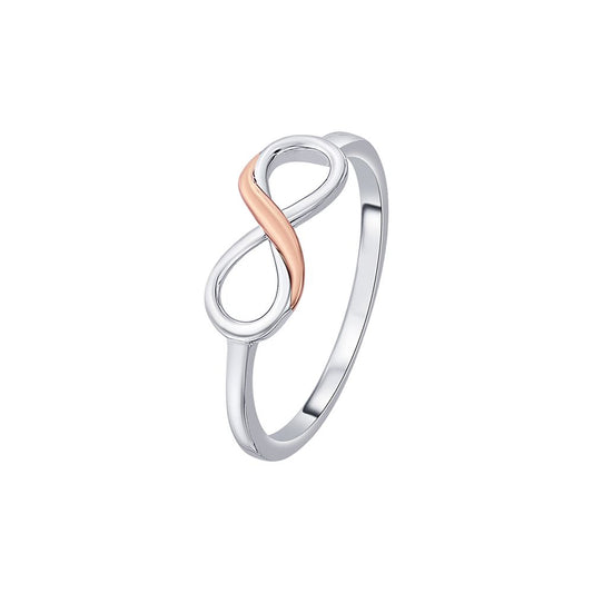 Infinity Design Platinum and Rose Gold Finger Ring - 950Pt Platinum - GEMHUB