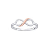 Infinity Design Platinum and Rose Gold Finger Ring - Image 2 - GEMHUB