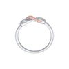 Infinity Design Platinum and Rose Gold Finger Ring - Image 3 - GEMHUB