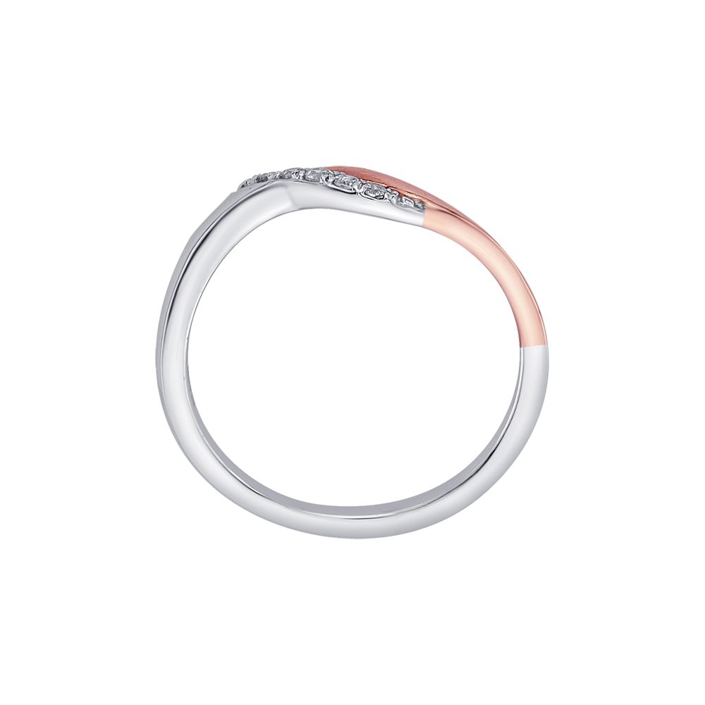 Swirl Design Diamond and Platinum Finger Ring - Image 3 - GEMHUB