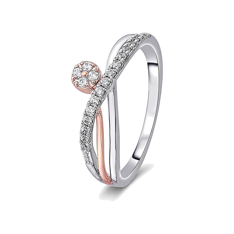 Stunning Diamond Platinum Finger Ring - 950Pt Platinum - GEMHUB