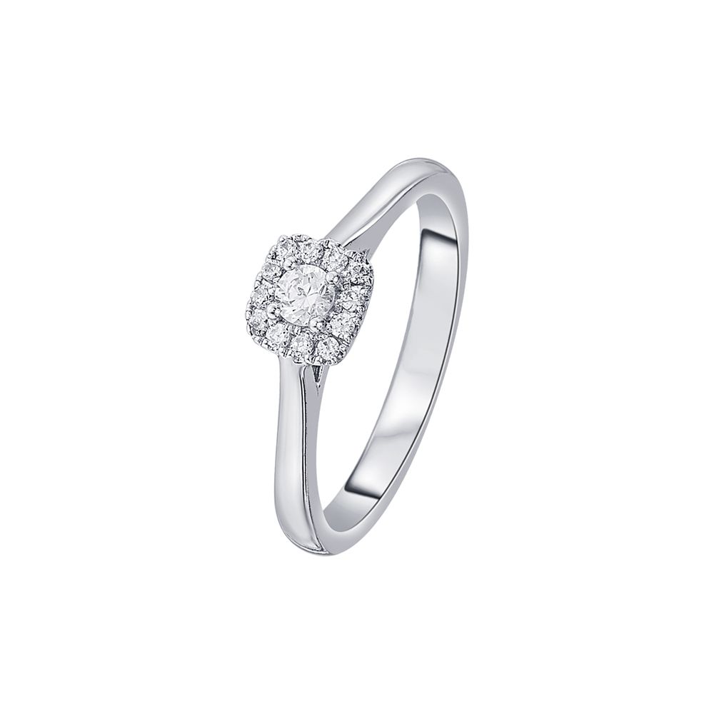 Breathtaking Diamond Halo Finger Ring - 950Pt Platinum - GEMHUB