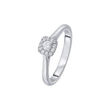 Breathtaking Diamond Halo Finger Ring - 950Pt Platinum - GEMHUB
