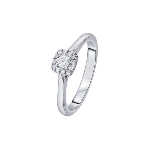 Breathtaking Diamond Halo Finger Ring - 950Pt Platinum - GEMHUB