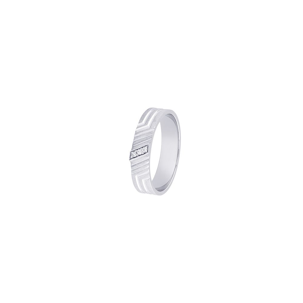 Minimalist Diamond and Platinum Couple Bands - Image 3 - GEMHUB