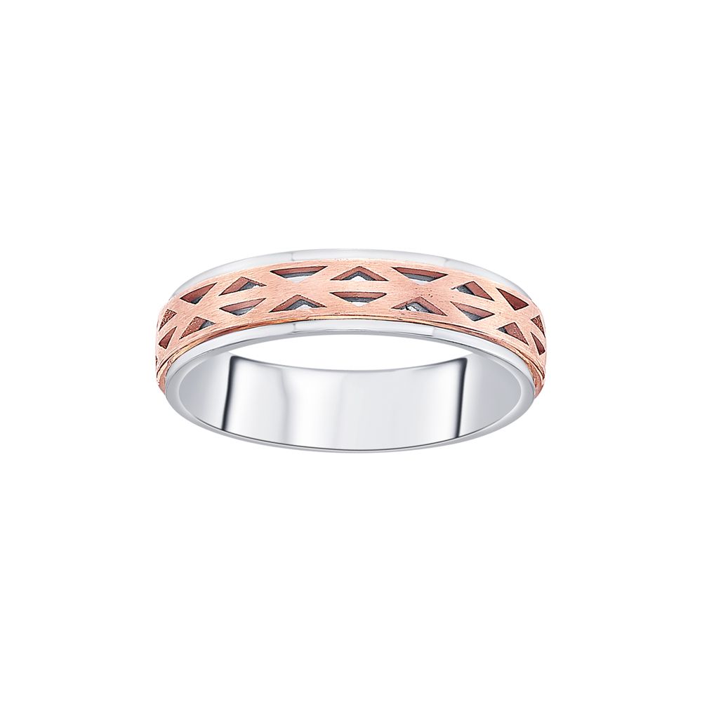Patterned Men's Dual Toned Finger Band - Image 2 - GEMHUB