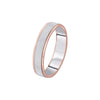 Sleek Dual Metal Men's Ring - 950Pt Platinum - GEMHUB