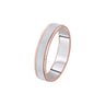 Sleek Dual Metal Men's Ring in 950Pt Platinum