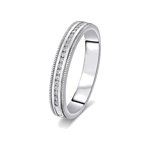 Simple Platinum Ring for Women - 950Pt Platinum - GEMHUB