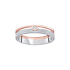 Elegant Platinum and Rose Gold Men's Band - Image 2 - GEMHUB