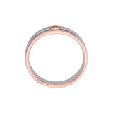 Elegant Platinum and Rose Gold Men's Band - Image 3 - GEMHUB
