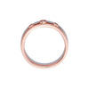 Elegant Platinum and Rose Gold Women's Band - Image 3 - GEMHUB
