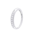 Stylish Diamond and Platinum Men's Finger Band - 950Pt Platinum - GEMHUB