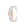 Stunning Geometric Diamond Men's Finger Band - 950Pt Platinum - GEMHUB