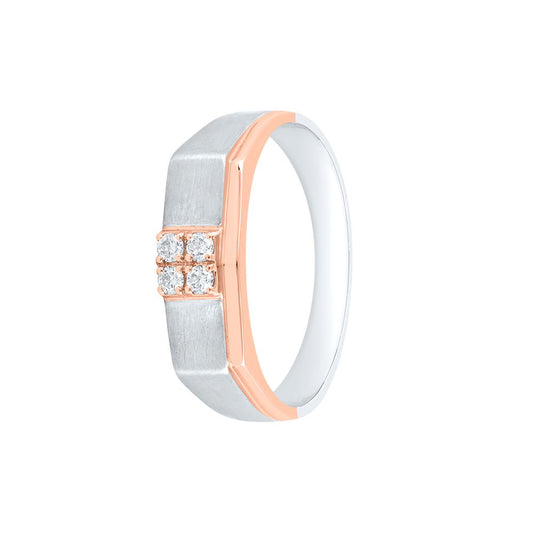 Stunning Geometric Diamond Men's Finger Band - 950Pt Platinum - GEMHUB