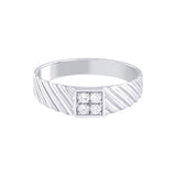 Classic Men's Diamond Platinum Finger Ring - Image 2 - GEMHUB