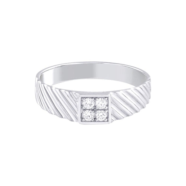 Classic Men's Diamond Platinum Finger Ring - Image 2 - GEMHUB