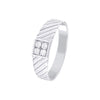 Classic Men's Diamond Platinum Finger Ring - 950Pt Platinum - GEMHUB