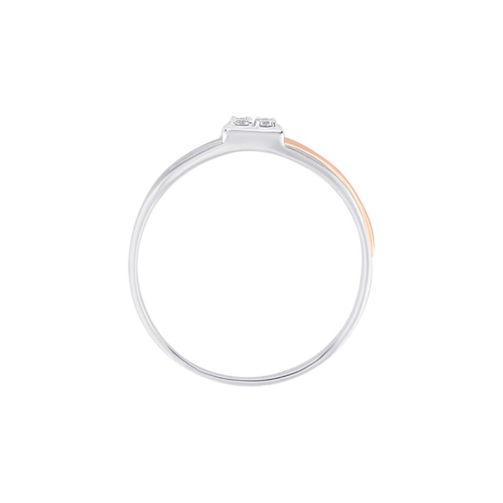 Glittering Diamond Rose Gold and Platinum Men's Finger Ring - Image 2 - GEMHUB