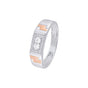 Luxurious Diamond Rose Gold and Platinum Men's Finger Band