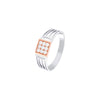 Classic Men's Glossy Diamond Finger Ring - 950Pt Platinum - GEMHUB