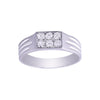 Square Design Diamond and Platinum Men's Finger Band - Image 2 - GEMHUB