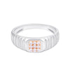 Square Cut Diamond and Platinum Men's Finger Ring - Image 3 - GEMHUB