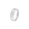 Charming Geometric Diamond and Platinum Men's Finger Band - 950Pt Platinum - GEMHUB