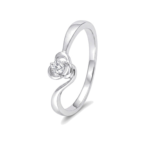 Gracious Platinum and Diamond Finger Ring - 950Pt Platinum - GEMHUB