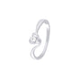 Gracious Platinum and Diamond Finger Ring