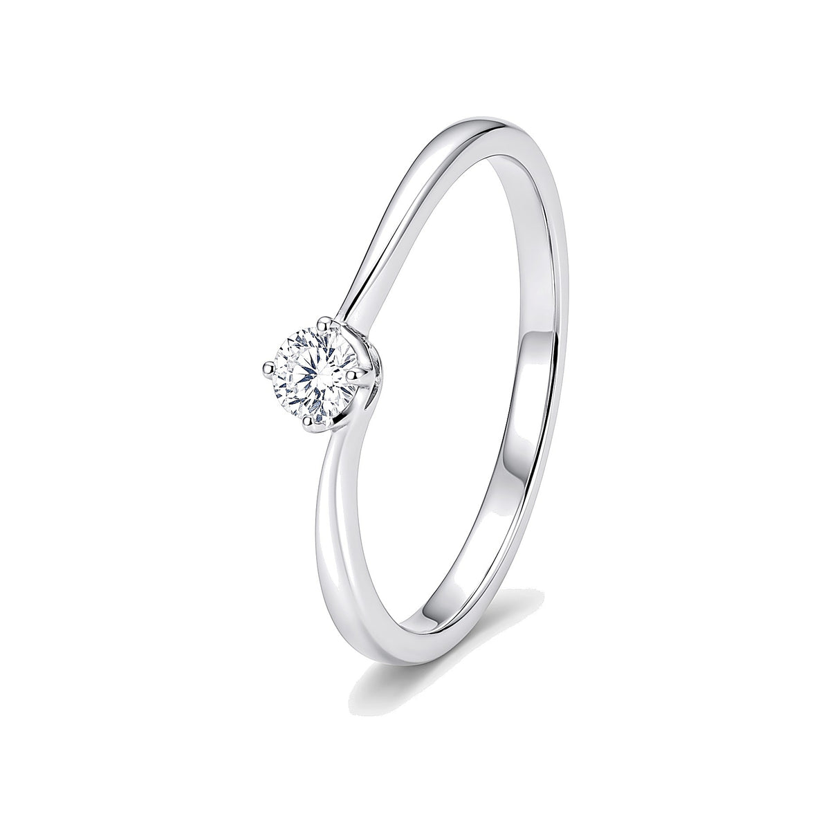 Keepsake Platinum and Diamond Finger Ring - 950Pt Platinum - GEMHUB