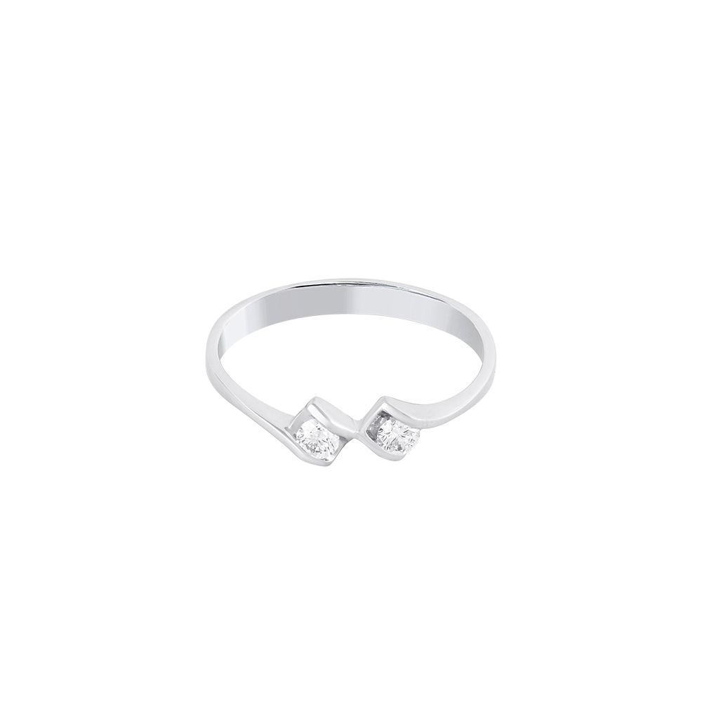 Dazzling 2-diamond and Platinum Finger Ring - Image 2 - GEMHUB