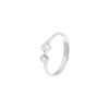 Dazzling 2-diamond and Platinum Finger Ring - 950Pt Platinum - GEMHUB