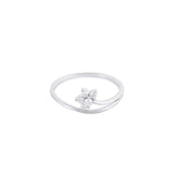 Contemporary Floral Diamond Finger Ring - Image 2 - GEMHUB