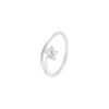 Contemporary Floral Diamond Finger Ring - 950Pt Platinum - GEMHUB