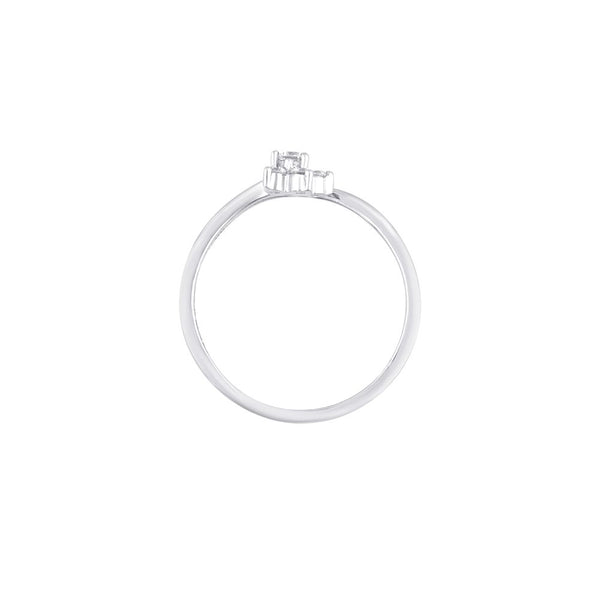 Contemporary Floral Diamond Finger Ring - Image 3 - GEMHUB