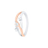 Swirl Design Diamond and Platinum Finger Ring - 950Pt Platinum - GEMHUB