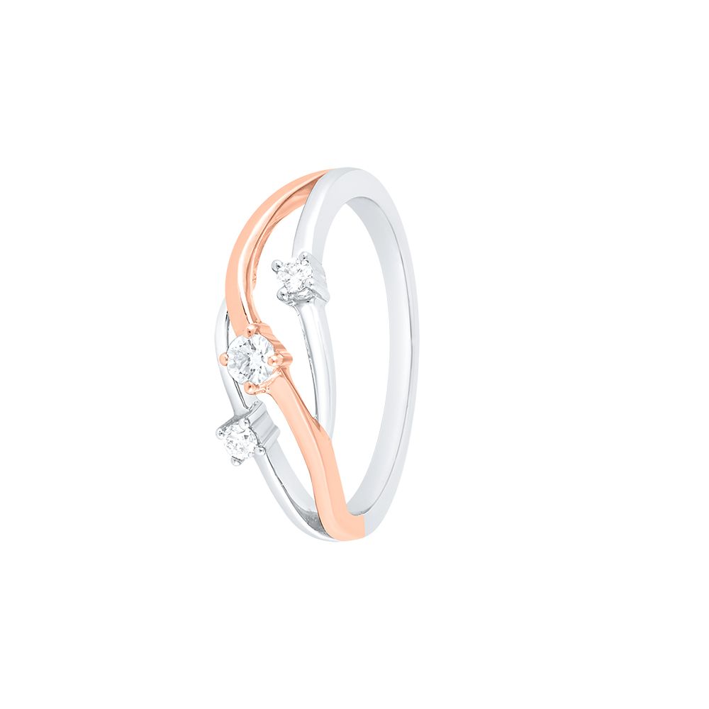 Swirl Design Diamond and Platinum Finger Ring - 950Pt Platinum - GEMHUB