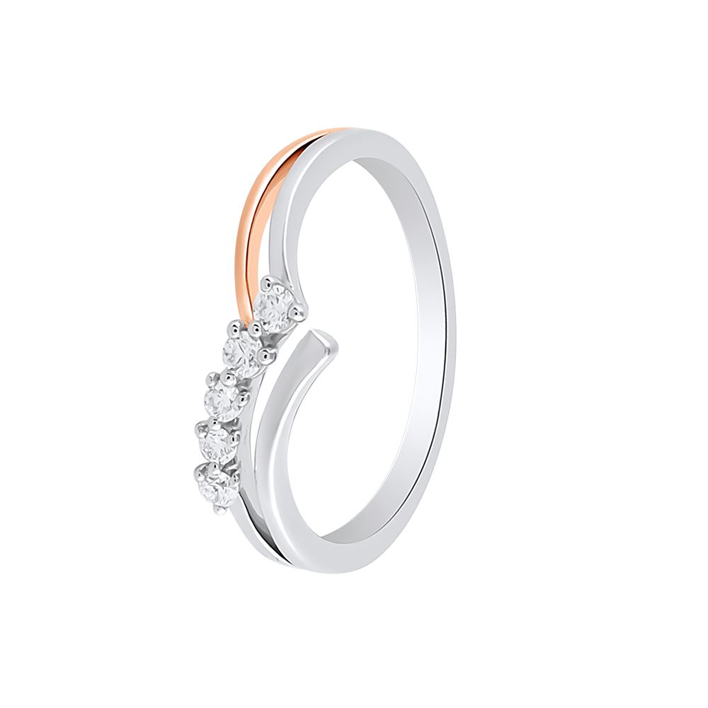 Reliable Diamond Studded Platinum Finger Ring - 950Pt Platinum - GEMHUB