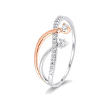 Chic Diamond and Platinum Finger Ring - 950Pt Platinum - GEMHUB