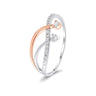 Chic Diamond and Platinum Finger Ring in 950Pt Platinum