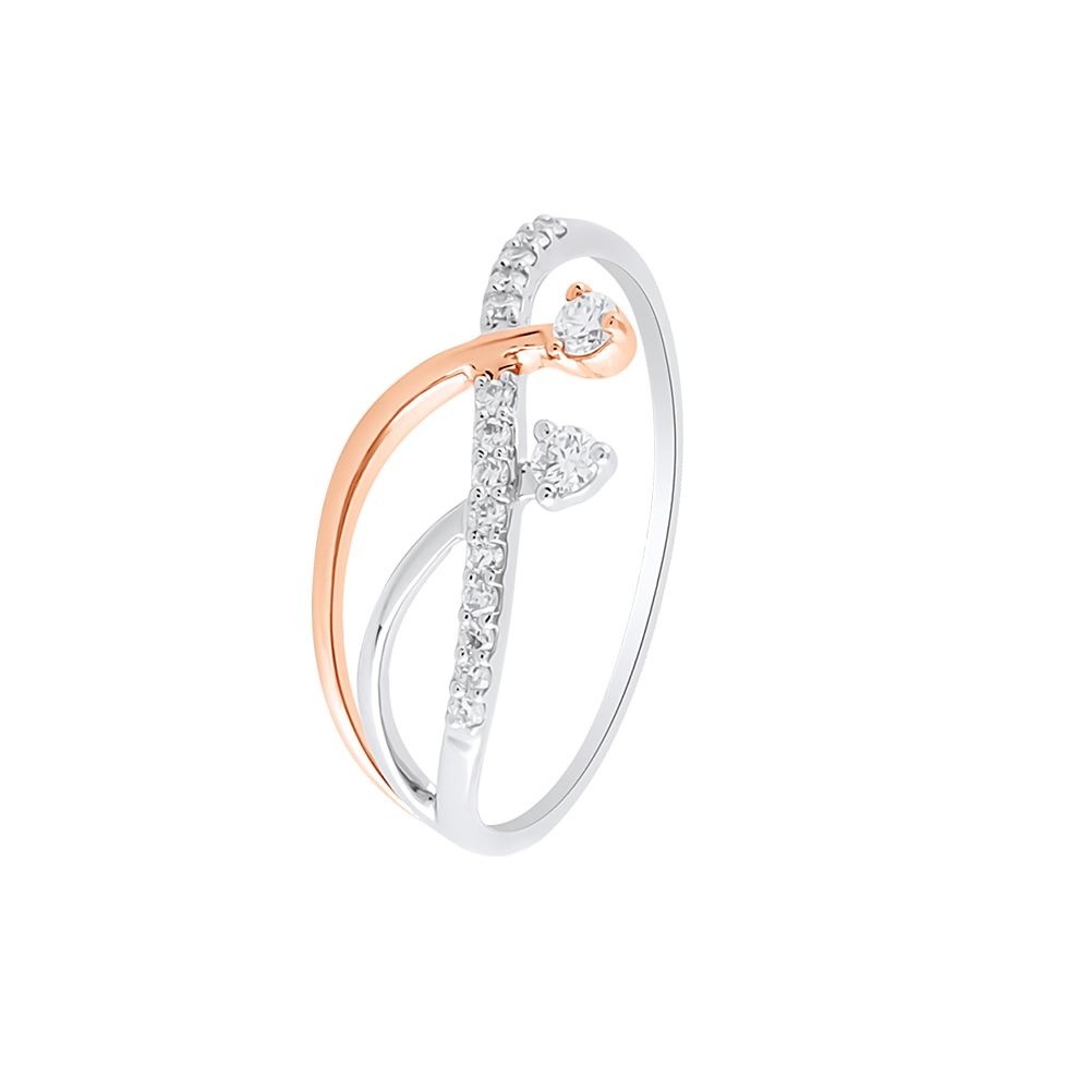 Chic Diamond and Platinum Finger Ring - 950Pt Platinum - GEMHUB
