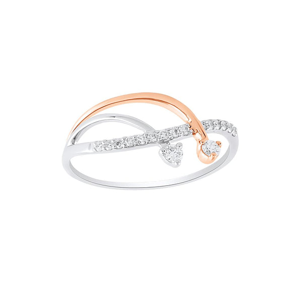 Chic Diamond and Platinum Finger Ring - Image 2 - GEMHUB