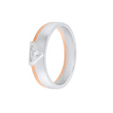 Exquisite Diamond Dual Metal Ring For Men - 950Pt Platinum - GEMHUB