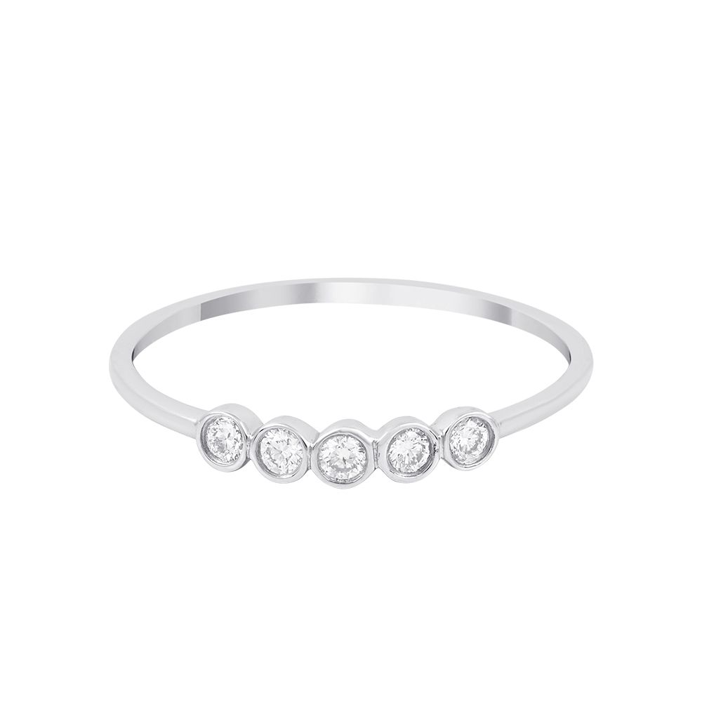 5 Stone Platinum Diamond Ring - Image 3 - GEMHUB