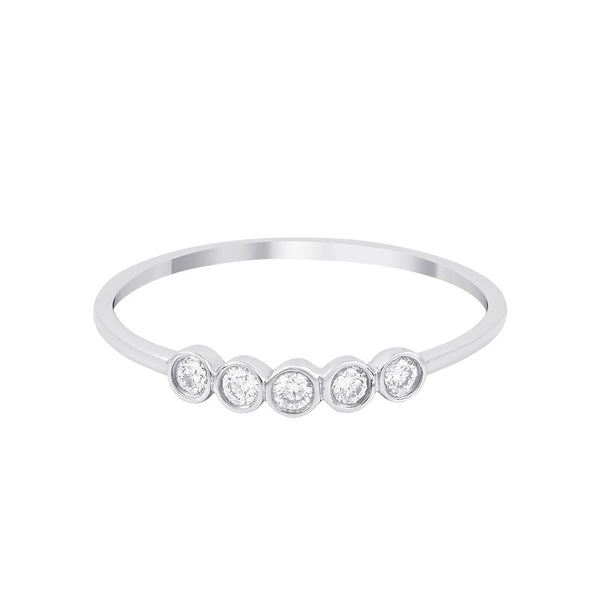 5 Stone Platinum Diamond Ring - Image 3 - GEMHUB
