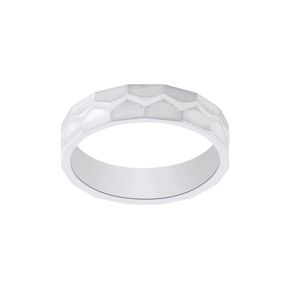Polished Platinum Ring For Men - Image 2 - GEMHUB