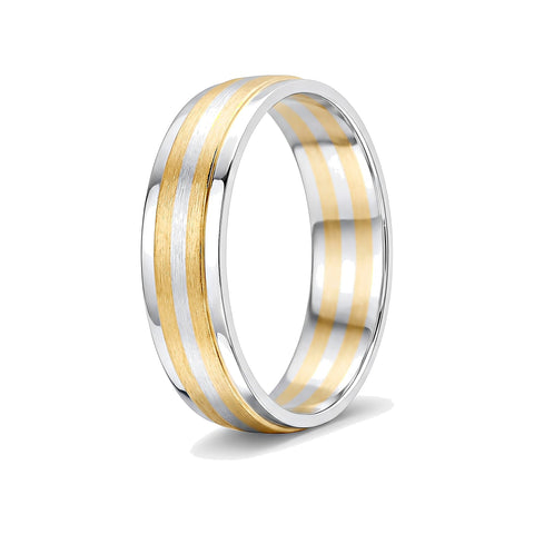Lavish Dual Metal Platinum Ring - 950Pt Platinum - GEMHUB